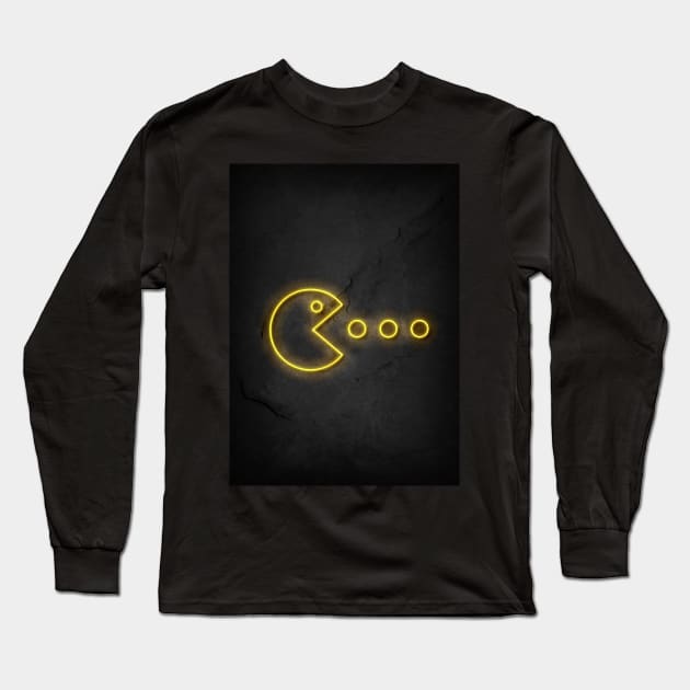 Pac Man Long Sleeve T-Shirt by Durro